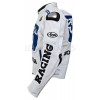 Classic HONDA Camel White Blue Leather Motorcycle Jacket Classic HONDA Camel White Blue Leather Motorcycle Jacket